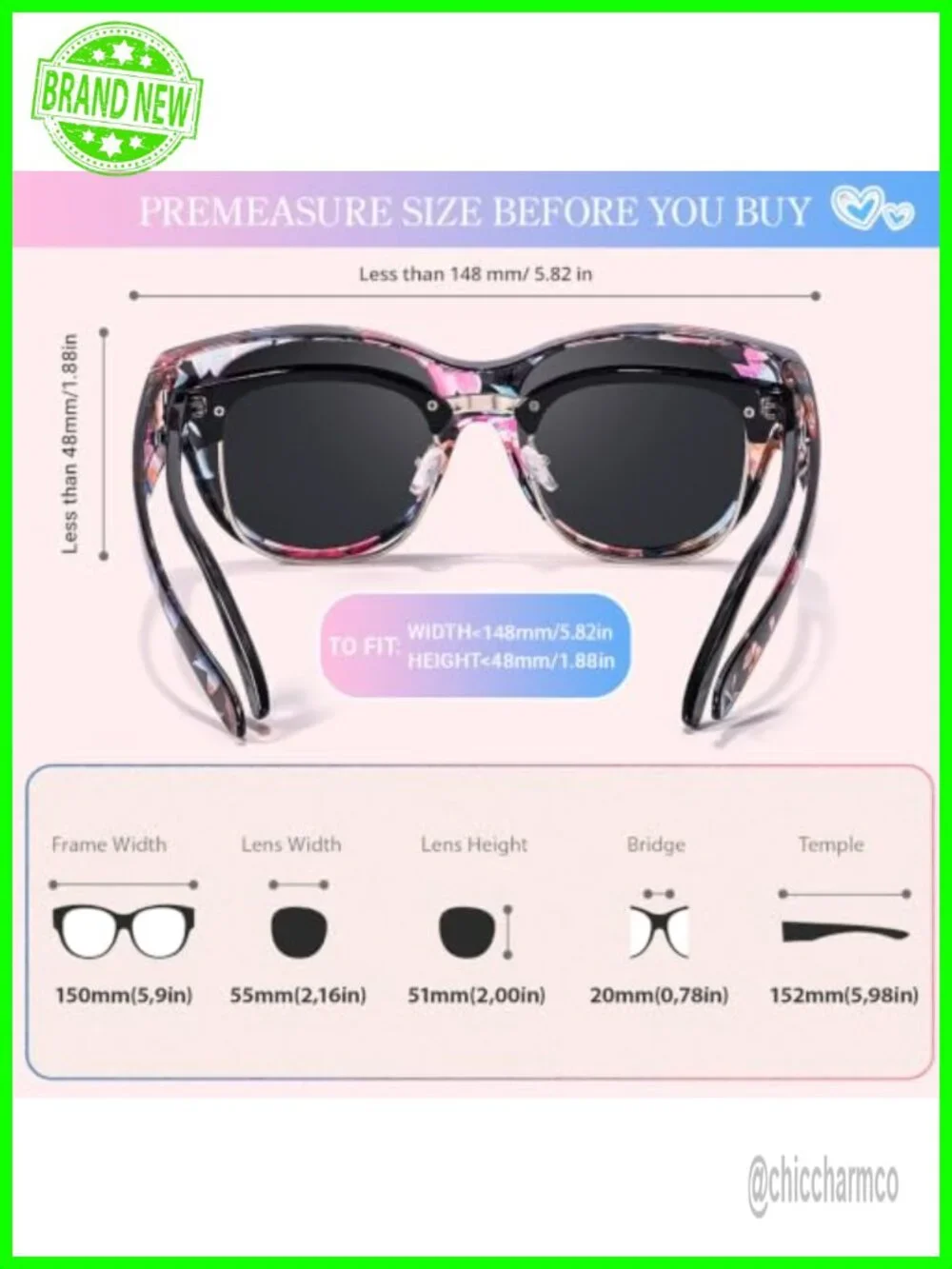 Polarized Fit Over Glasses Sunglasses UV400 Women Oversized